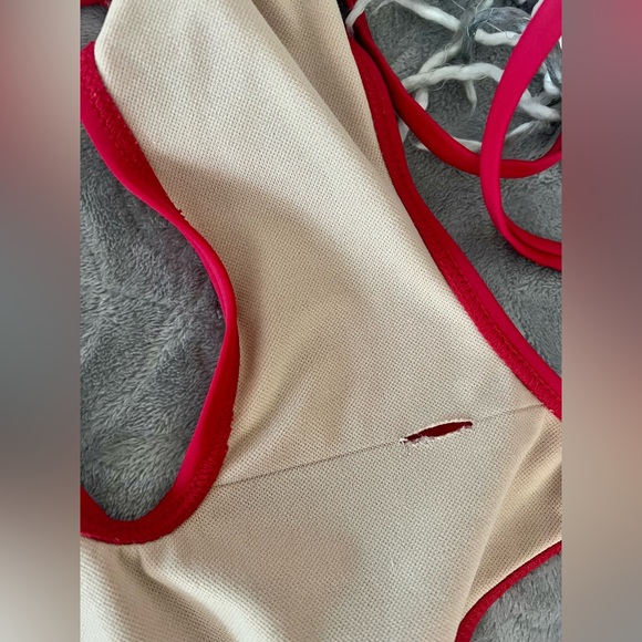 Red one piece swimsuit - Picture 3 of 3